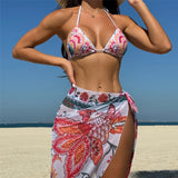 Sarong Three-pieces Bikini set