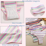 Cotton Stripe Brazilian panties